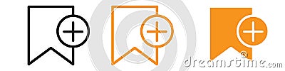 Simplify User Interaction with Add to Favorite Icon Set for Bookmarking and Saving Preferences Vector Illustration