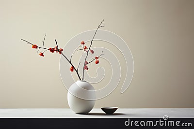 Simplistic Minimalist arrangement geometric. Generate Ai Stock Photo