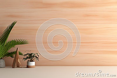 Simplistic Plywood mockup background. Generate Ai Stock Photo