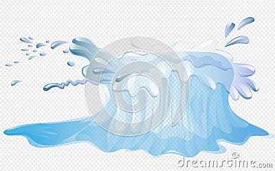 Simply Big water splash Vector Illustration