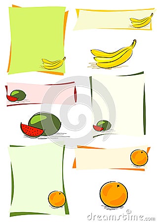 Simply fruit design elements Vector Illustration