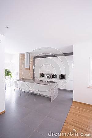 Simply kitchen design idea Stock Photo