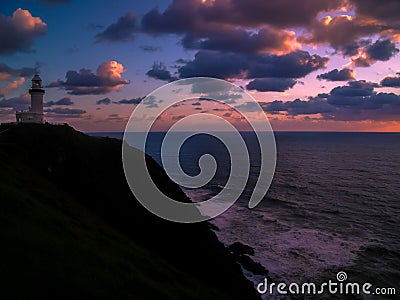 A simply stunning sunrise over Byron Bay, Australia Stock Photo