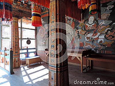 Simtokha Dzong in Bhutan Editorial Stock Photo