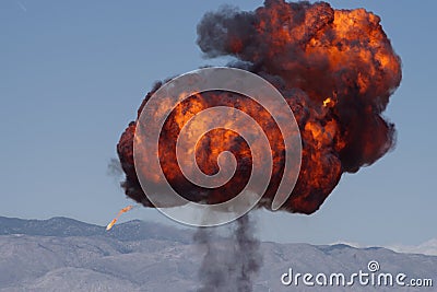 Simulated Bombing Fireball Stock Photo