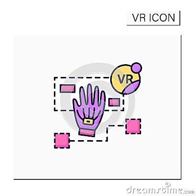 Simulation based learning color icon Vector Illustration