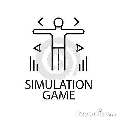 simulation game outline icon. Element of gaming outline icon for mobile concept and web apps. Thin line simulation game outline Stock Photo