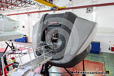 Simulators in Canadian Aviation Electronics of Air Asia in Kuala Lumpur Editorial Stock Photo