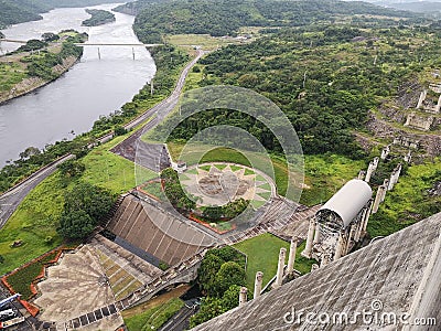 SimÃ³n BolÃ­var Hydroelectric Power Plant Solar Clock Stock Photo