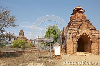 Sin Byu Shin monastic complex, Bagan, Myanmar Editorial Stock Photo