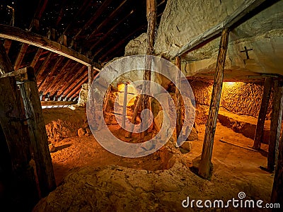 Sinca Veche, Fagaras, Romania - Ancient Temple Cave Stock Photo