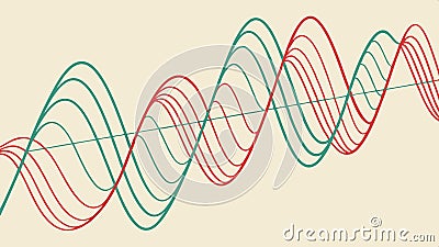 Sine wave pattern, abstract sound vector design Generative AI Vector Illustration