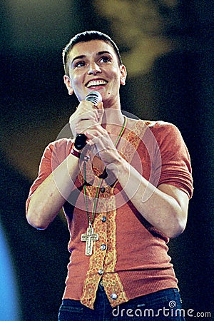 Sinead O`Connor in concert at the Festivalbar Editorial Stock Photo