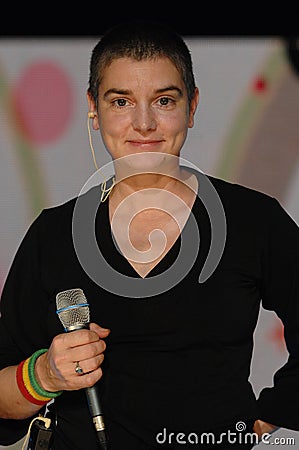 Sinead O`Connor guest of the Rai CD LIVE broadcast Editorial Stock Photo