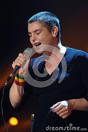 Sinead O`Connor guest of the Rai CD LIVE broadcast Editorial Stock Photo