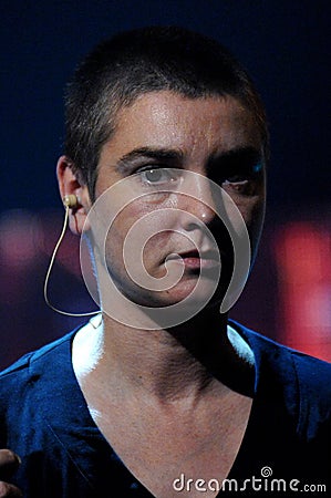 Sinead O`Connor guest of the Rai CD LIVE broadcast Editorial Stock Photo