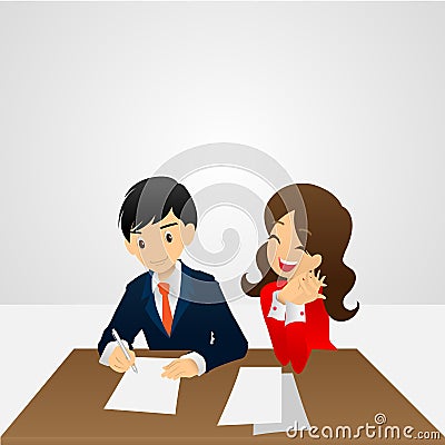 Sing contract Vector Illustration