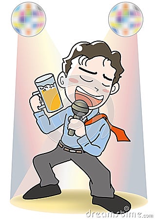 Sing a song - Karaoke Vector Illustration