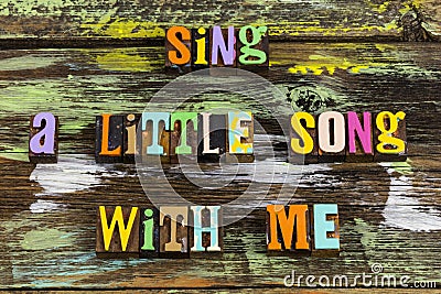 Sing song chant music lifestyle enjoy singing life Stock Photo