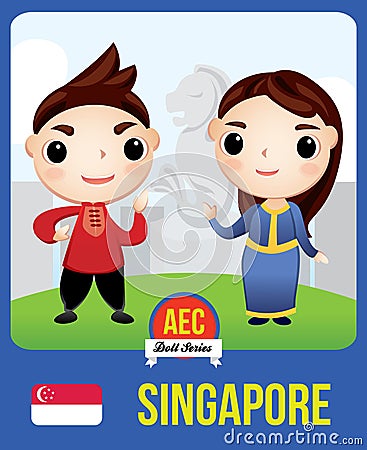 Singapore AEC doll Stock Photo