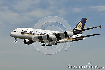 Singapore Airlines Super Jumbo Editorial Stock Photo