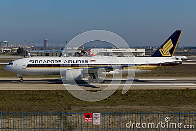 Singapore Airlines Boeing 777 Editorial Stock Photo