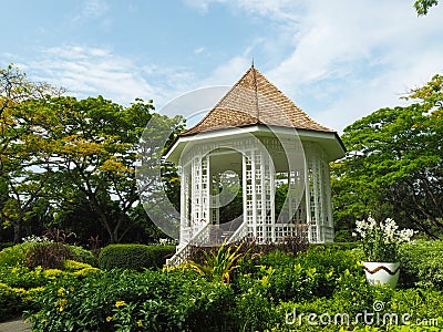 Singapore Botanic Gardens - Pavilion Stock Photo