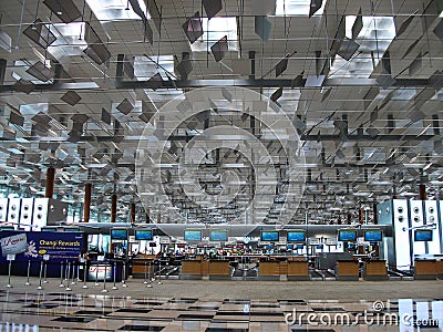 Singapore Changi Airport Editorial Stock Photo