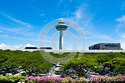 Singapore Changi Airport Editorial Stock Photo