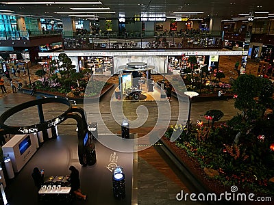 Singapore Changi Airport shopping gallery Editorial Stock Photo