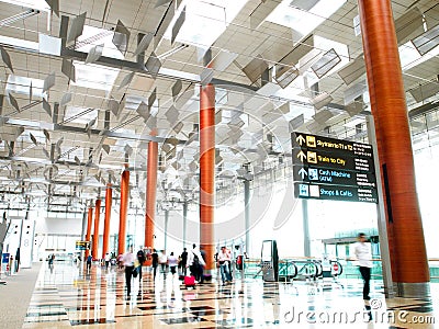 Singapore Changi Airport Terminal 3 Stock Photo