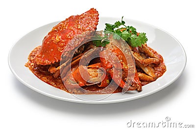 Singapore chili crab Stock Photo