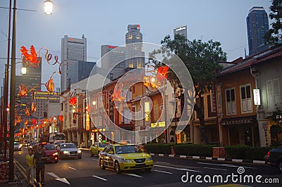 Singapore Chinatown Editorial Stock Photo