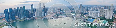 Singapore city panorama with Bay view. Modern Asian megalopolis Stock Photo