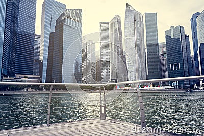 Singapore cityscape bay area view Stock Photo