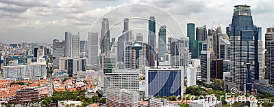 Singapore Cityscape Central Business District Stock Photo