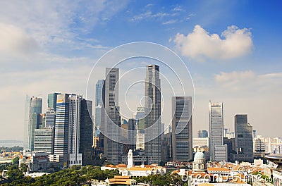 Singapore downtown in the daytime Stock Photo