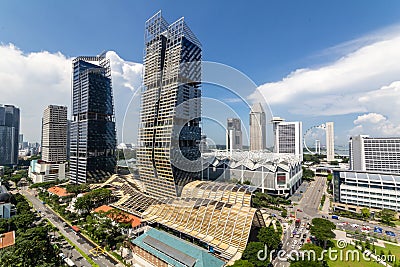 Singapore Downtown, South Beach Tower and Hotel Stock Photo