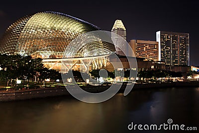 Singapore Esplanade Theater Stock Photo