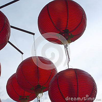 View of Chinese lantern Editorial Stock Photo