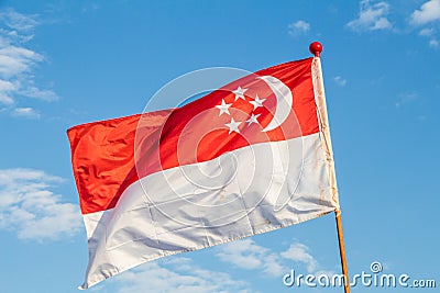 Singapore flag Stock Photo