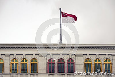 Singapore flag Stock Photo