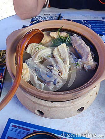 Singapore Food Pepper Pork Ribs Soup Michelin Restaurant Stock Photo