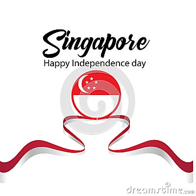 Singapore independence day celebration vector illustration Vector Illustration