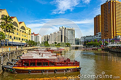 Singapore River Editorial Stock Photo