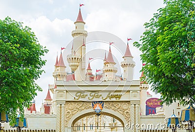 Singapore July 20 ; 2015 Castle in Universal studio Singapore Editorial Stock Photo