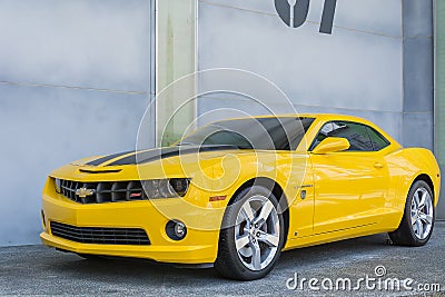 SINGAPORE, JULY 20: 2015 New design Chevrolet Camaro Editorial Stock Photo