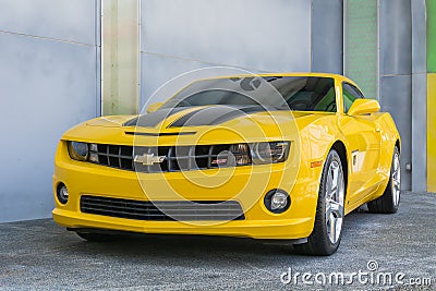 SINGAPORE, JULY 20: 2015 New design Chevrolet Camaro Editorial Stock Photo