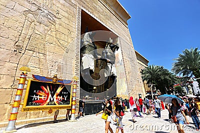 SINGAPORE - JUNE 21, 2014: Universal Studios Singapore is a them Editorial Stock Photo