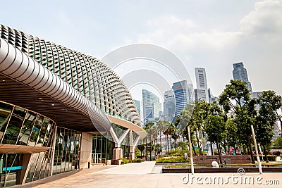 Singapore Landmark: Esplanade Theatres on the Bay Editorial Stock Photo